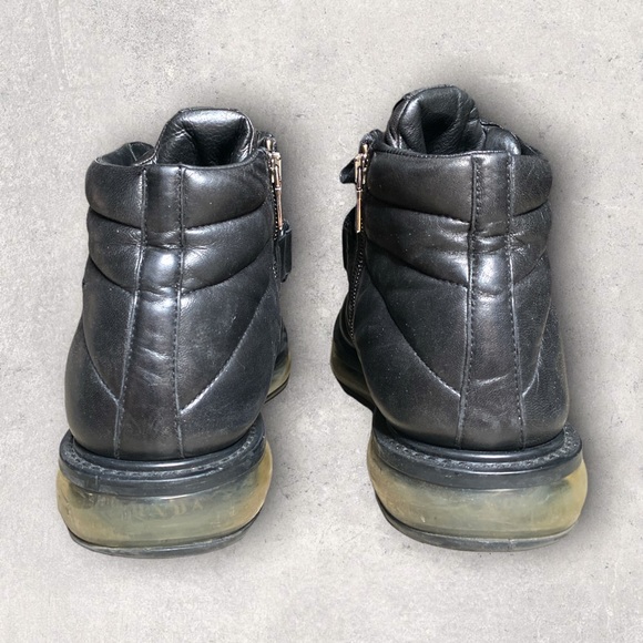 PRADA Levitate Black Quilted Leather High-Top Men’s Sneakers - Picture 5 of 17